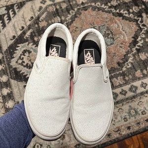White leather vans